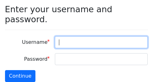 Screenshot of password-field example