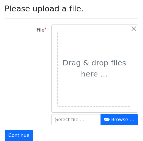 Screenshot of upload-file-size example