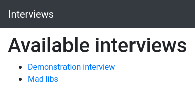 Interview list