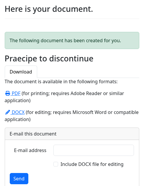 Screenshot of describe-file-types example