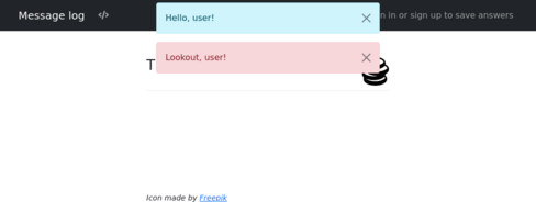 Screenshot of log example
