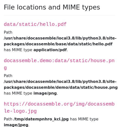 Screenshot of path-and-mimetype example