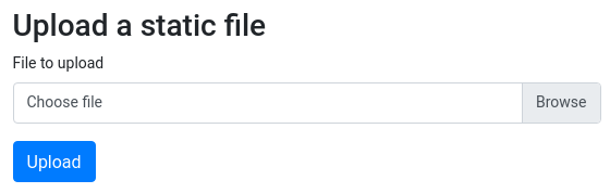 Upload a static file